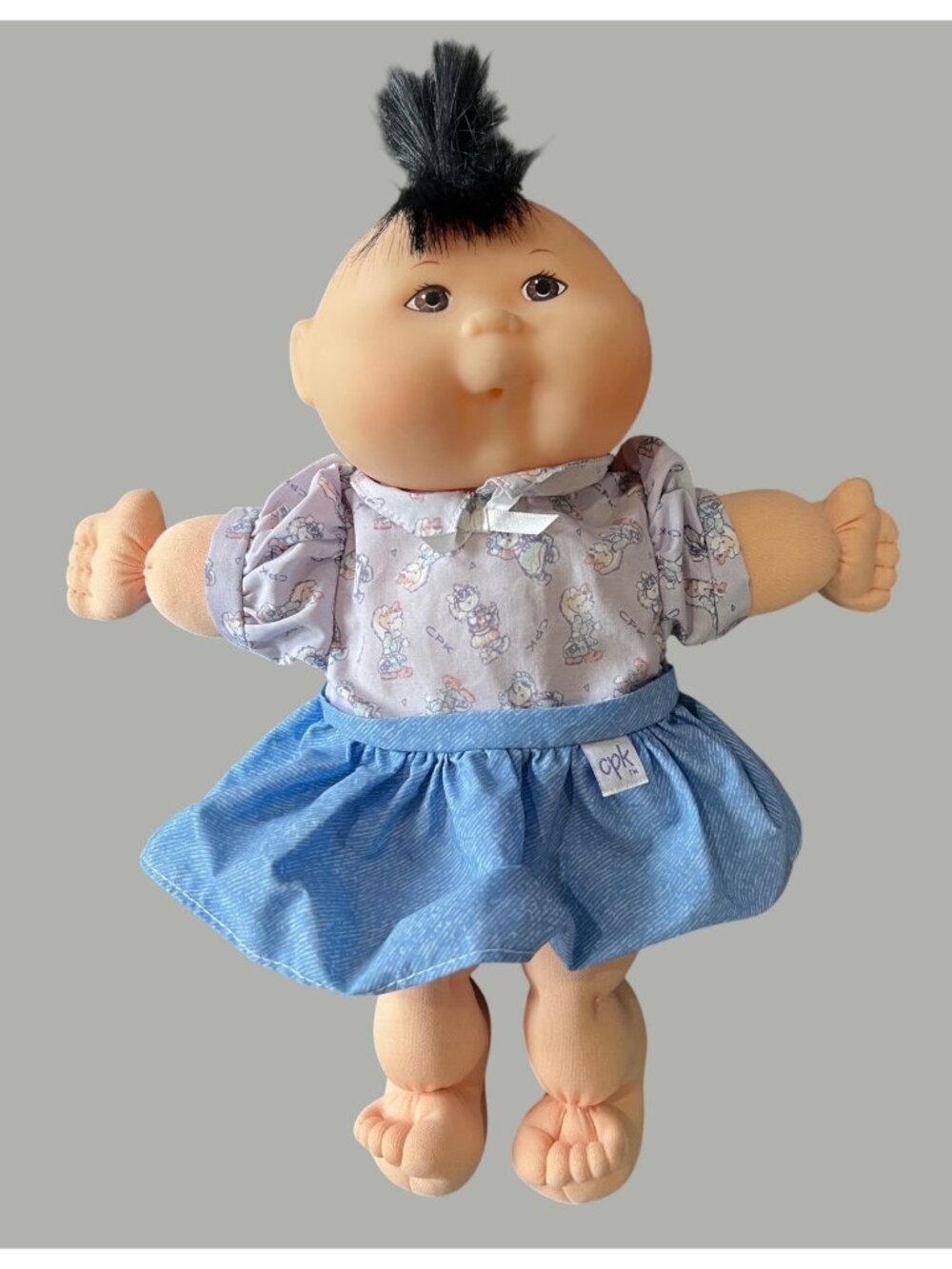 Cabbage Patch Kids 1995 Mattel Doll In Blue Skirt & Printed Top